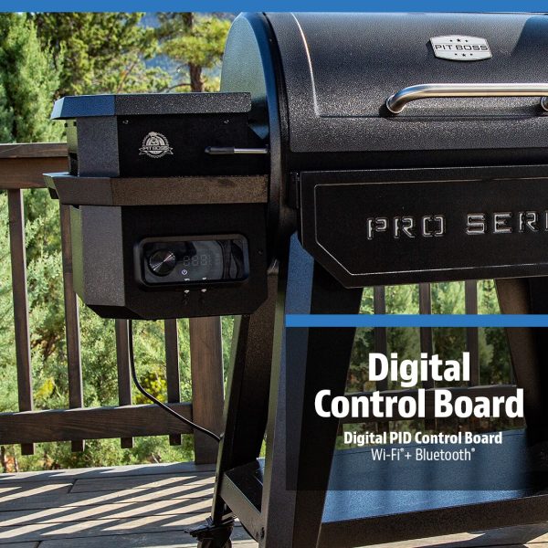 Wood Pellet Pro Series 850-Sq in Hammertone Pellet Grill with Smart Compatibility - Image 3