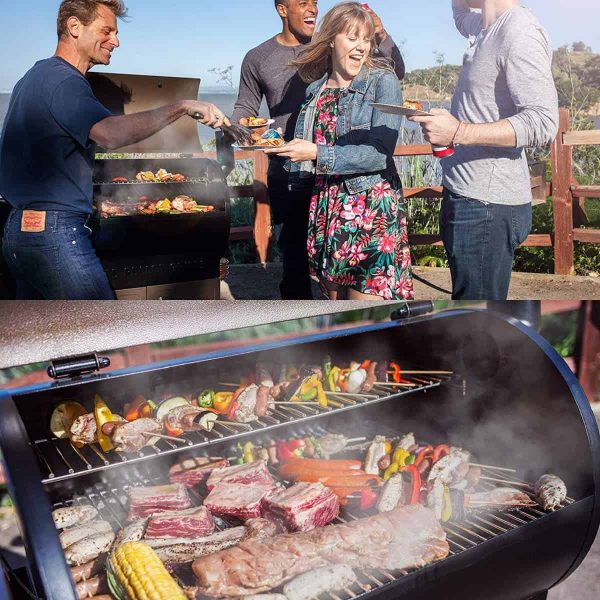 Z GRILLS ZPG-600D3E 573 sq. in. Wood Pellet Grill and Smoker 8-in-1 BBQ Stainless Steel - Image 7