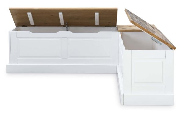 Tobin Backless Corner Dining Nook   Natural/White - Image 12