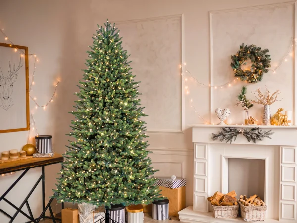 7.5-ft Pinehurst Fir Easy Shape Pre-lit LED Artificial Christmas Tree - Image 5