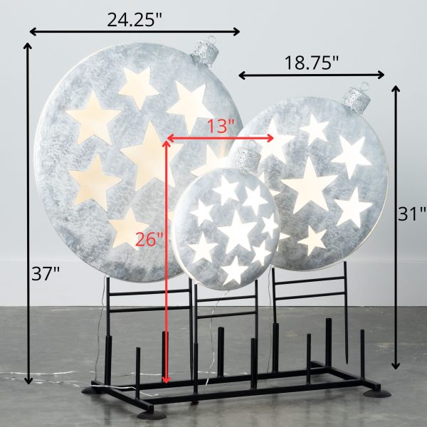 Sullivans 3-Pack 37-in Ornament Yard Decoration with White LED Lights - Image 3