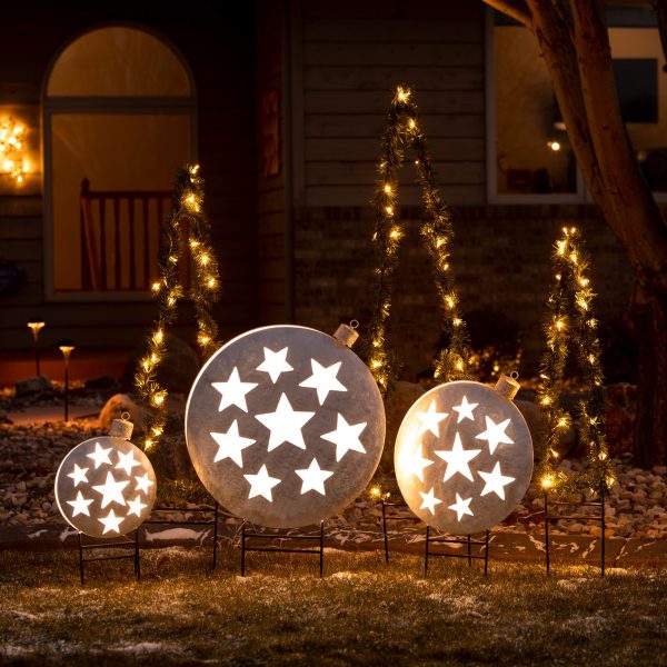 Sullivans 3-Pack 37-in Ornament Yard Decoration with White LED Lights - Image 5
