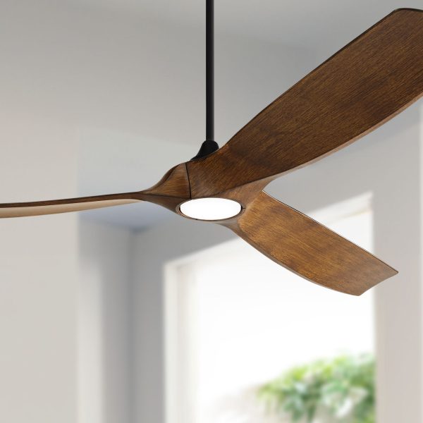 Vieja 70  Kona Wind Black-Koa LED DC Damp Rated Ceiling Fan with Remote