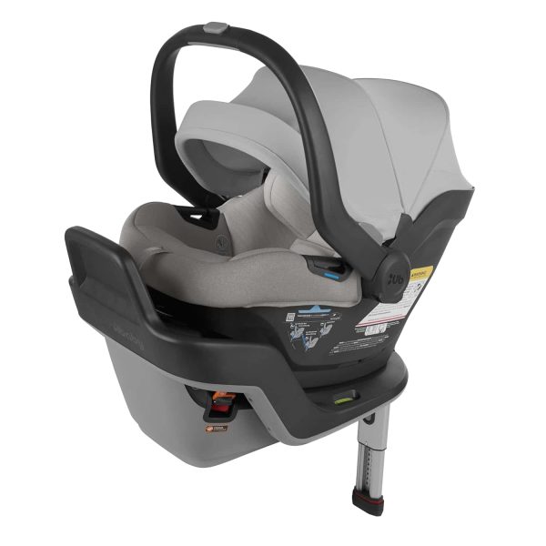 UPPAbaby Mesa Max Infant Car Seat/Base with Load Leg and Robust Infant Insert Included (White+Grey Chenille)