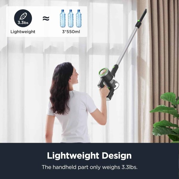 Cordless Cleaner for Home, RapidClean Ultra 20kpa Powerful Suction for Hard Floor  Pet Hair,40min Runtime, NEC370GR, Green - Image 10