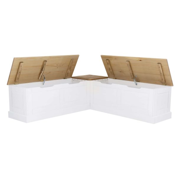 Tobin Backless Corner Dining Nook   Natural/White - Image 14