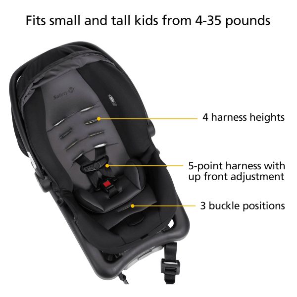 Safety 1 Comfort 35 Infant Car Seat, Black Night - Image 3