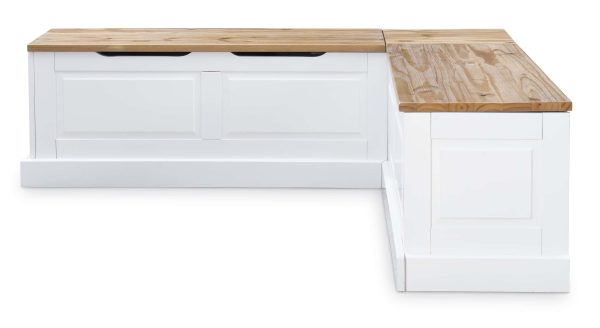 Tobin Backless Corner Dining Nook   Natural/White - Image 5