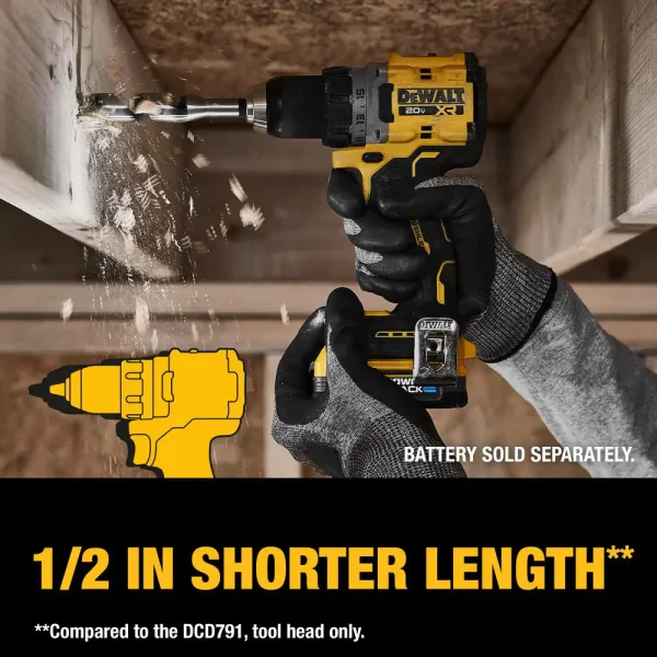 DCD800B 20-Volt MAX XR Cordless Compact 1/2 in. Drill/Driver (Tool-Only) - Image 11