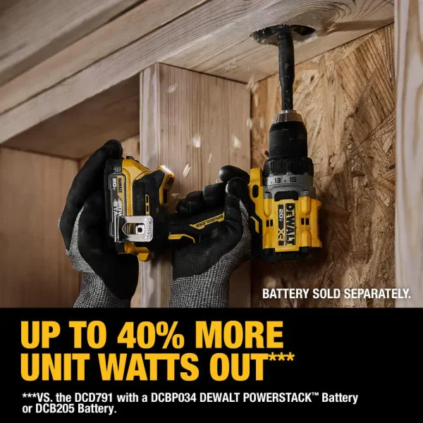 DCD800B 20-Volt MAX XR Cordless Compact 1/2 in. Drill/Driver (Tool-Only) - Image 5