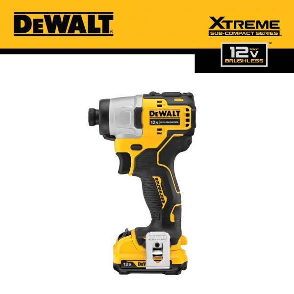 DCF801F2 XTREME 12-volt Max 1/4-in Variable Speed Brushless Cordless Impact Driver (2-Batteries Included) - Image 2