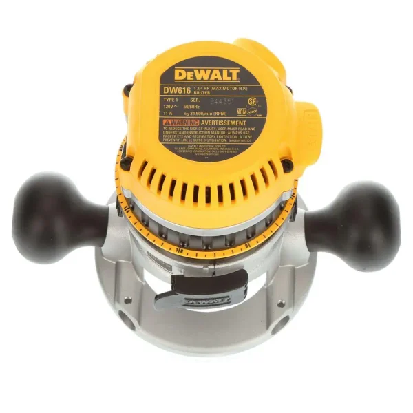 DW616PK 11 Amp Corded 1-3/4 Horsepower Fixed Base / Plunge Router Combo Kit - Image 4