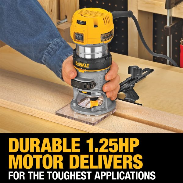 DWP611 1/4-in-Amp 1.25-HP Variable Speed Fixed Corded Router (Tool Only) - Image 5