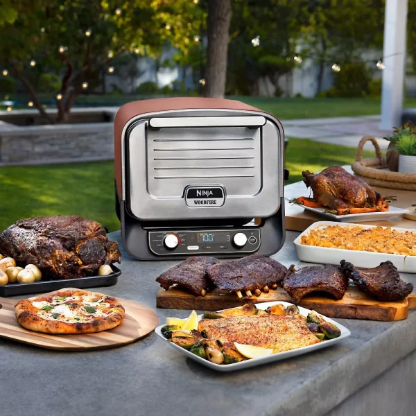 Woodfire Pizza Oven, 8-in-1 Outdoor Oven, 5 Pizza Settings, Smoker,  Woodfire Technology, Electric   OO101 - Image 9