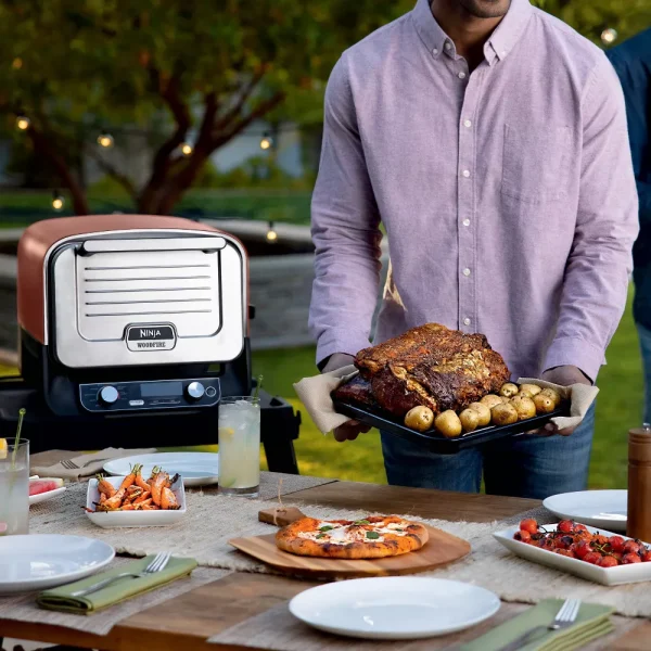 Woodfire Pizza Oven, 8-in-1 Outdoor Oven, 5 Pizza Settings, Smoker,  Woodfire Technology, Electric   OO101 - Image 10