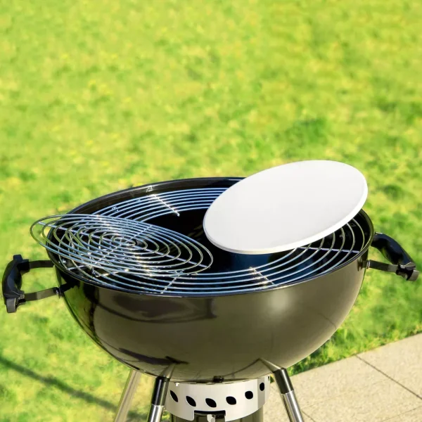 Captiva Designs E02GR013 22  Kettle Charcoal Grill with Pizza Ring and Pizza Stone   Black - Image 3