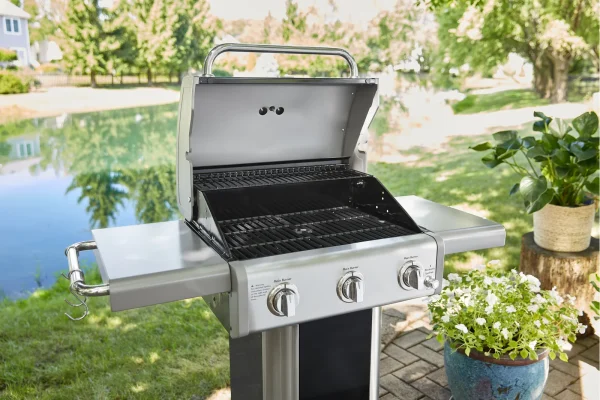 3   Burner Free Standing Liquid Propane 30000 BTU Gas Grill - Image 2
