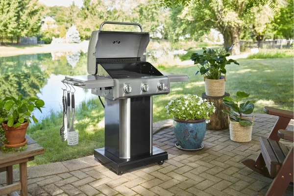 3   Burner Free Standing Liquid Propane 30000 BTU Gas Grill - Image 4