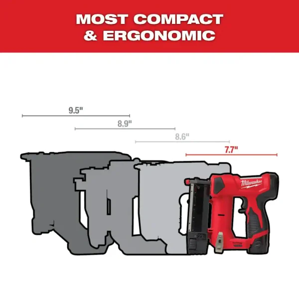 2540-20-48-11-2460-48-11-2430 M12 12-Volt 23-Gauge Lithium-Ion Cordless Pin Nailer with M12 6.0Ah and M12 3.0Ah Battery Packs - Image 6