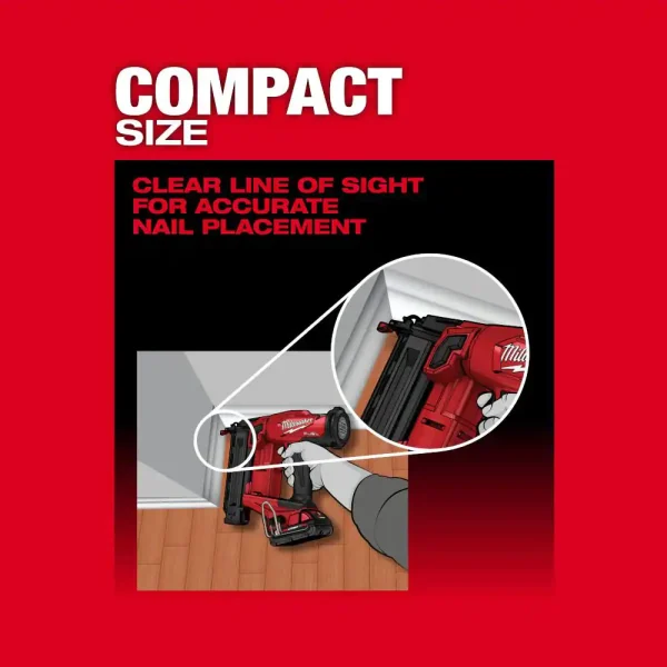 2746-21CT M18 FUEL N II 18-Volt 18-Gauge Lithium-Ion Brushless Cordless Brad Nailer Kit with One 2.0 Ah Battery, Charger and Bag - Image 7