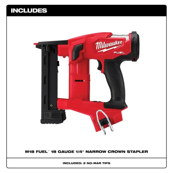 2749-20 M18 FUEL 18V Lithium-Ion Brushless Cordless 18-Gauge 1/4 in. Narrow Crown Stapler (Tool-Only) - Image 3