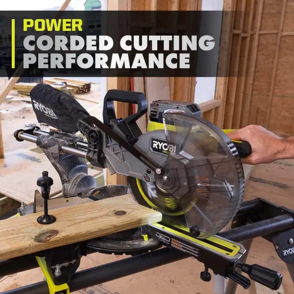 PBLMS01K ONE+ HP 18V Brushless Cordless 10 in. Sliding Compound Miter Saw Kit with 4.0 Ah HIGH PERFORMANCE Battery and Charger - Image 3