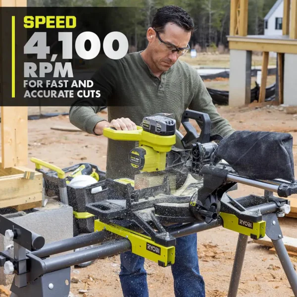 PBLMS01K ONE+ HP 18V Brushless Cordless 10 in. Sliding Compound Miter Saw Kit with 4.0 Ah HIGH PERFORMANCE Battery and Charger - Image 6