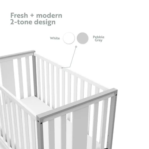 Storkcraft Modern Pacific Pebble Gray 4-in-1 Convertible Crib - Image 4