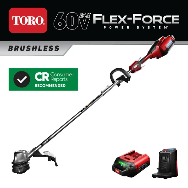 51830 60V Max Lithium-Ion Brushless Cordless 14 in./16 in. String Trimmer   2.5 Ah Battery and Charger Included - Image 2