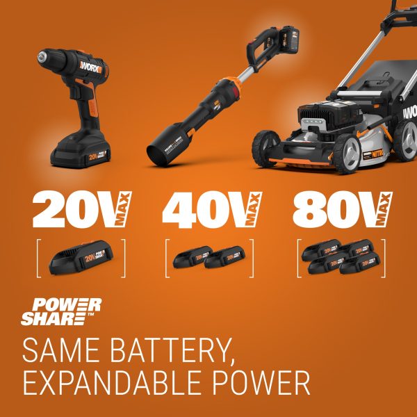 WORX WG163.10 Gt Power Share 20-volt Max 12-in Straight Cordless String Trimmer Edger Capable (Battery Included) - Image 13