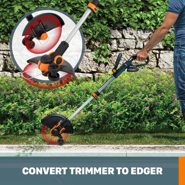 WORX WG163.10 Gt Power Share 20-volt Max 12-in Straight Cordless String Trimmer Edger Capable (Battery Included) - Image 6