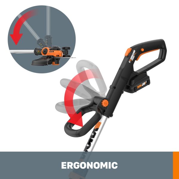 WORX WG163.10 Gt Power Share 20-volt Max 12-in Straight Cordless String Trimmer Edger Capable (Battery Included) - Image 7