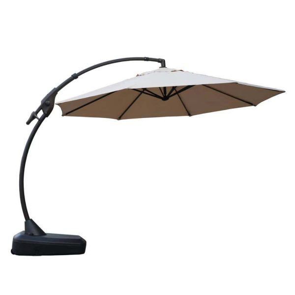 Boyel Living 12 ft. Cantilever Patio Umbrella Fade Resistant and UV Protected with Base in Beige