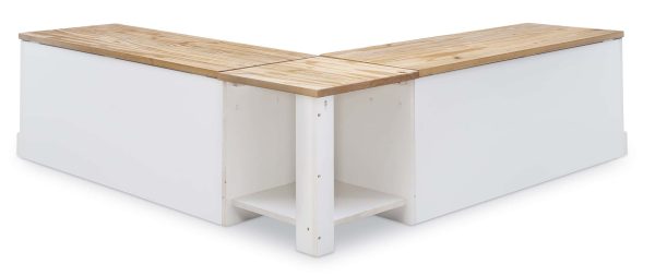 Tobin Backless Corner Dining Nook   Natural/White - Image 7