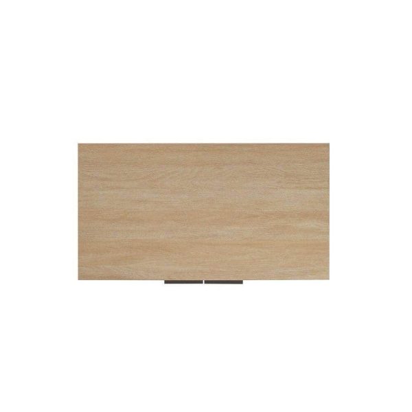 Welwick Designs Coastal Oak/Black Wood and Metal Reeded Accent Cabinet with 2 Doors - Image 4