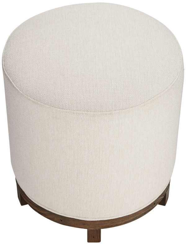 55 Downing Street Daniel 22  High Zeus Pearl Fabric Swivel Dining Stool - Image 4