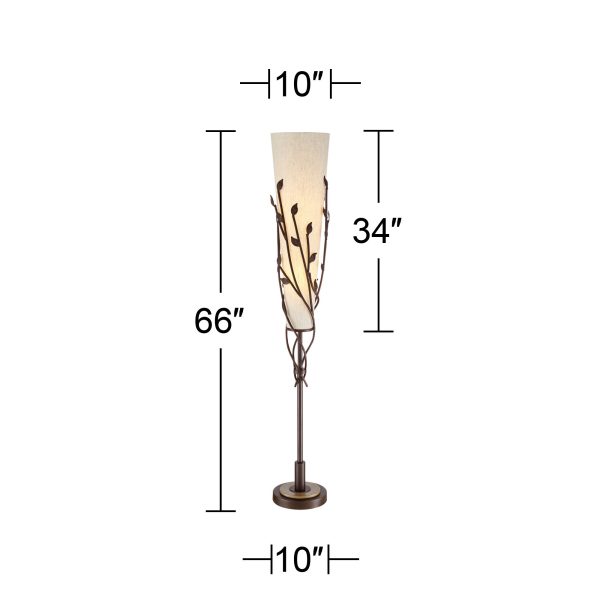 Works Folia 66  Bronze Organic Vine Uplight Floor Lamp - Image 3