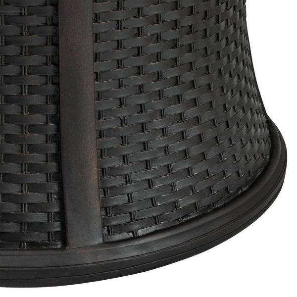 Bay FP58031-B 35.2 in. W x 24 in. H Round Wicker Finish Fire Table with Sintered Stone Tabletop - Image 4