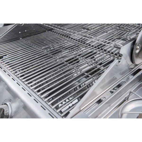 720-0830HR 4-Burner Propane Gas Grill in Red with Side Burner - Image 7