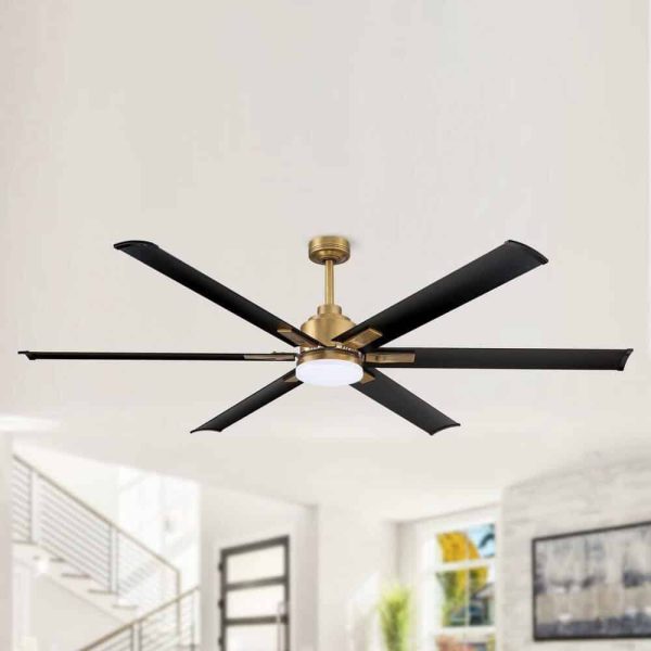 Parrot Uncle 72 in. Modern 6-Blade Integrated LED Brass Gold Ceiling Fan with Light and Remote Control - Image 6