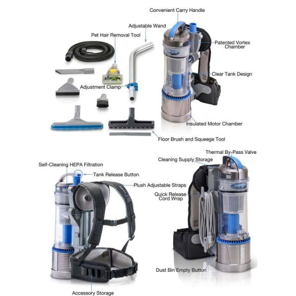 Prolux 19prolux2.0a Bagless Backpack Vacuum Cleaner with Deluxe 1-1/2 in. Tool Kit - Image 6
