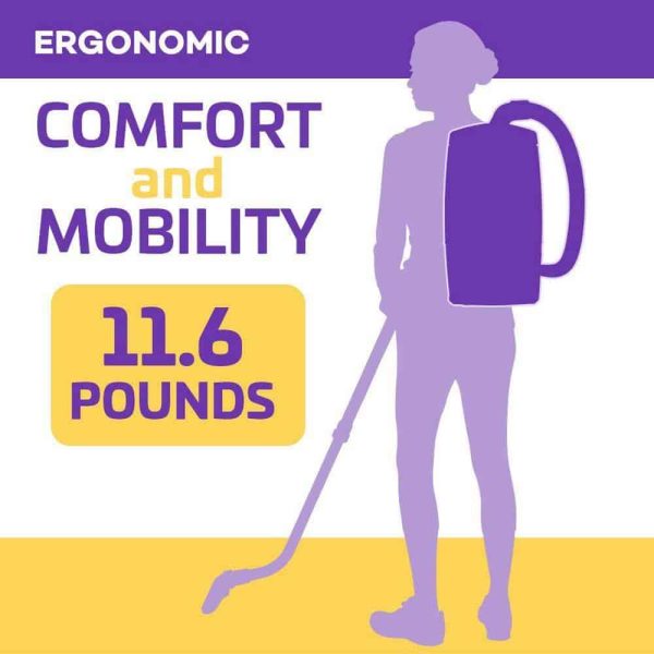 ProTeam 107363 ProVac FS 6 6 Quart Commercial Backpack Vacuum with ProLevel Filtration and Restaurant Tool Kit - Image 12