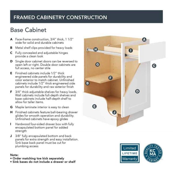 Bay KP1884-SSW Shaker 18 in. W x 24 in. D x 84 in. H Assembled Pantry Kitchen Cabinet in Satin White - Image 4