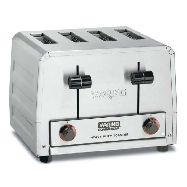 Waring Commercial  Heavy-Duty Commercial 2700 W 4-Slice Silver Wide Slot Toaster