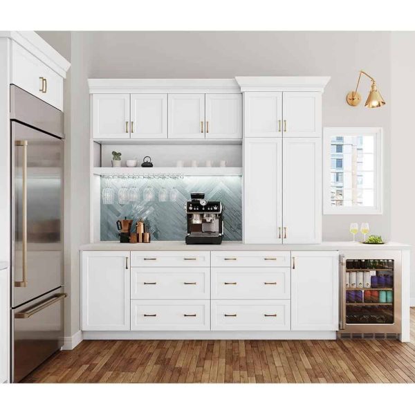 Bay T2490-MLWH Designer Series Melvern Assembled 24x90x23.75 in. Pantry Kitchen Cabinet in White - Image 11