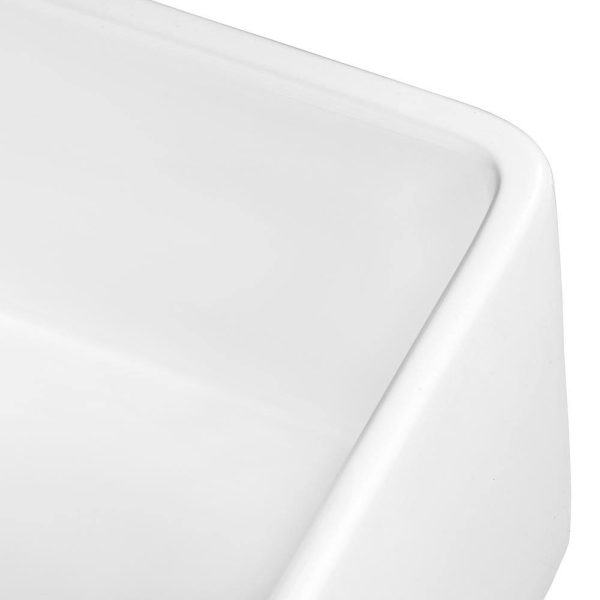 Ruvati 1003280743 30 in. x 20 in. Fireclay Reversible Farmhouse Apron-Front Single Bowl Kitchen Sink in White - Image 10