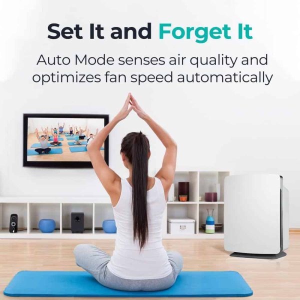 Alen Fit50-Silver Breathe Smart FIT50 True HEPA Console Air Purifier with Fresh, Filter for Allergens, Mold, and Odors   900 Sq. Ft. White - Image 6